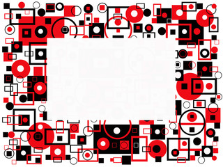 Aufkleber - Decorative ornament of geometric shapes with a text input field