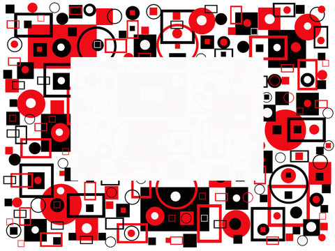 Decorative ornament of geometric shapes with a text input field