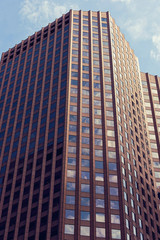 Wall Mural - Tall buildings in city downtown of Boston