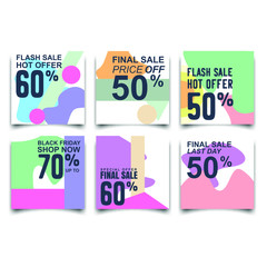 Poster - pastel color sale banner template design set. pastel vintage theme. Sale banner template design, Super sale special offer. Discount Banner Promotion Template.