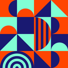 Aufkleber - Abstract colorful of geometric shapes pattern. Texture trendy design for poster and cover template background. Vector illustration