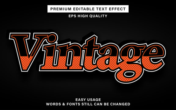 Vintage style text effect