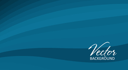 Aufkleber - Dark cerulean blue striped background with wavy stripes. Vector pattern