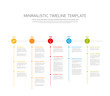 Minimalistic timeline template with circle icons