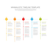 Minimalistic Timeline Template With Circle Icons
