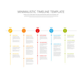 Poster - Minimalistic timeline template with circle icons