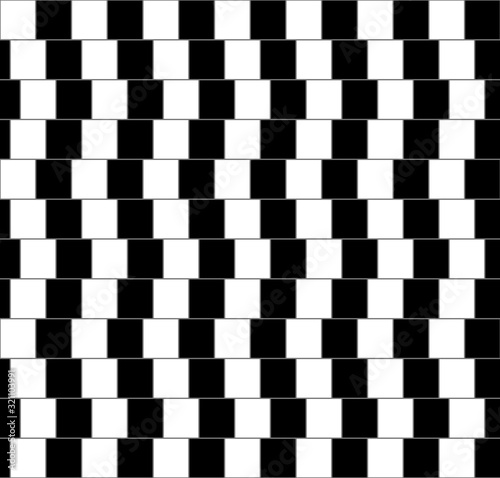 Fotomural Cafe wall geometric optical illusion seamless pattern.