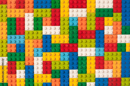 Colorful building blocks top view