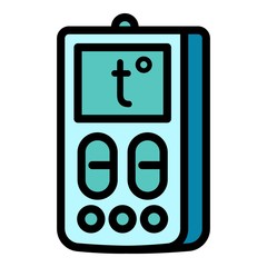 Poster - Conditioner remote control icon. Outline conditioner remote control vector icon for web design isolated on white background