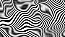 Vector - Diagonal Black And White Curved Wave Lines.Optical Illusion.