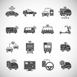 Future transportation related icons set on background for graphic and web design. Creative illustration concept symbol for web or mobile app