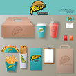 Vector tacos corporate identity template design set.