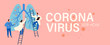 Virus diagnosis and patient treatment abstract concept vector illustration. Coronavirus test kit, coronavirus patient isolation quarantine and treatment, vaccine development abstract metaphor.