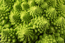 Romanesco Broccoli On A Dark Wooden Background. For Vegans And A Healthy Diet. Copy Space
