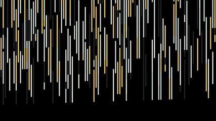 Poster - Abstract animation of multicolored neon lines floating down on the black background. Animation. Glowing lines that prettily cascade down the screen.