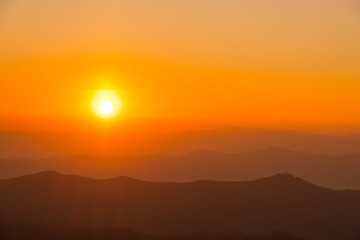 Wall Mural - Beautiful sun sky at sunrise.