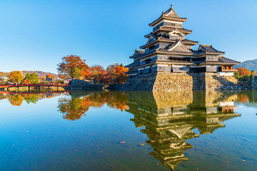 Beautiful Autumn of Matsumo Castle,Nagano,Japan