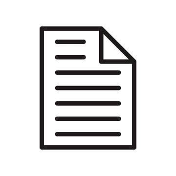 Paper, file, document icon in trendy outline style design. Vector graphic illustration. Paper icon for website design, logo, and ui. Editable vector stroke. Pixel perfect. EPS 10.