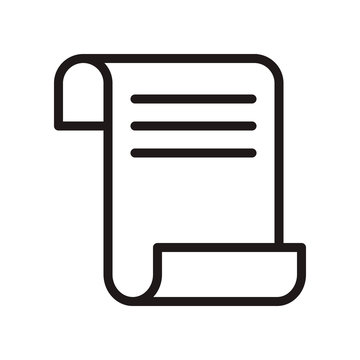 Paper, file, document icon in trendy outline style design. Vector graphic illustration. Paper icon for website design, logo, and ui. Editable vector stroke. Pixel perfect. EPS 10.