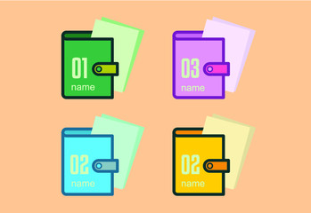 Fototapete - Bundle of editable colorful business and public information info graphics with flat design of chart, table, and icons.