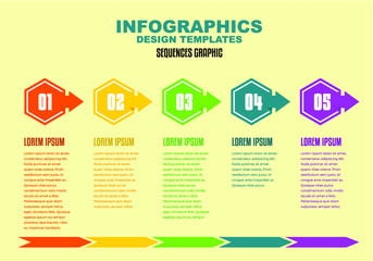 Fototapete - Bundle of editable colorful business and public information info graphics with flat design of chart, table, and icons.