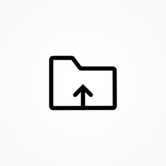 Poster - upload folder line icon