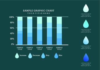 Fototapete - Bundle of editable colorful business and public information info graphics with flat design of chart, table, and icons.