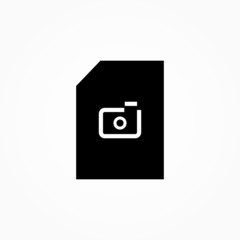 Poster - camera document icon a design for web and apps.