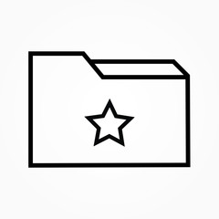Poster - favorite folder single sign icon design