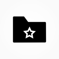 Poster - favorite folder single sign icon design