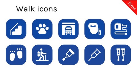 Sticker - walk icon set