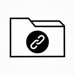 Poster - link folder sign icon design vector illustration