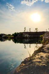 Canvas Print - Blue lake at Kamphaeng Phet province