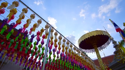 Wall Mural - Lamphun Lantern Festival in Phra That Hariphunchai temple, Lamphun province.