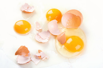 Wall Mural - Raw uncooked eggs