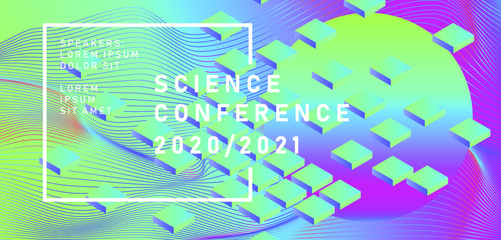Aufkleber - Abstract geometric background. Poster template for Business and IT Technologies Conference.
