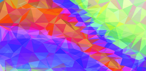 Wall Mural - Holographic foil texture made in low poly technique. Iridescent festive background.