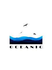 The logo of the ocean