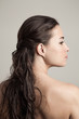 © Coka - natural beauty concept young woman with wet hair  profile and back studio shot