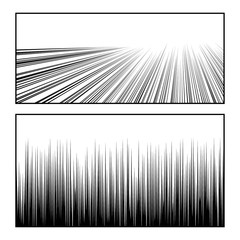 Wall Mural - manga speed lines set
