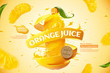 Orange bottle juice ads