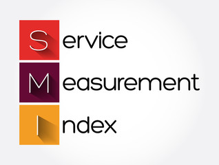Poster - SMI - Service Measurement Index acronym, business concept background