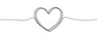 Heart sketch doodle, vector hand drawn heart in tangled thin line thread divider isolated on white background. Wedding love, Valentine day, birthday or charity heart, scribble shape design