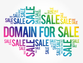 Poster - DOMAIN FOR SALE word cloud collage, business concept background