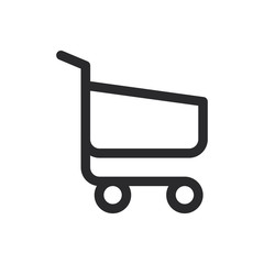 Sticker - Shopping cart vector icon in modern style for web site and mobile app