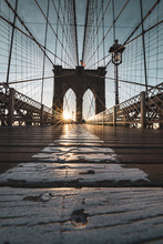 Sunrise On Brooklyn Bridge 