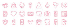 Icon Set Design Of Love Passion Romantic Valentines Day Wedding Decoration And Marriage Theme Vector Illustration