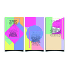 Fototapete - poster templates with organic abstract shapes in pastel colors. Contemporary collage wedding invitations, greeting cards, flyers, newsletter, poster. vector illustration