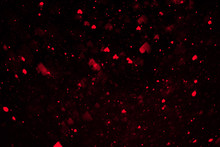 Bokeh Red Hearts Valentines Day, Love On Black Background Design