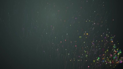 Wall Mural - flying colorful light particles as motion background